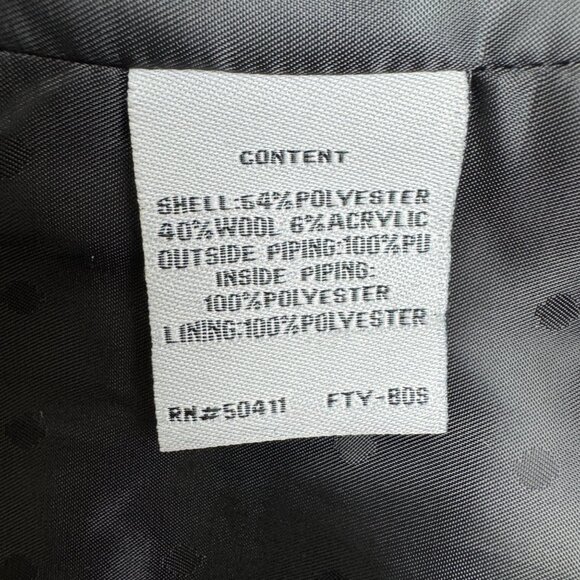 Jessica Simpson Boucle Wool Blend Fit Flare Bell Sleeve Coat Jacket Sz MD Black - Picture 8 of 17